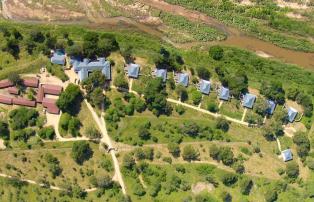 Afrika Südafrika Safari-Lodges Mala-Mala RR aerial view_1920