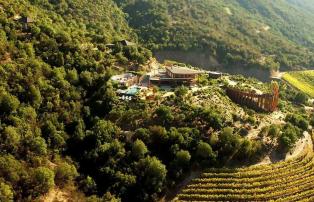 Südamerika Chile Clos Apalta Lapostolle_Residence_aerial_view_L