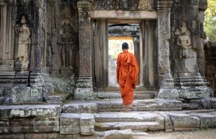 Kambodscha shutterstock Asien_Cambodia_SiemReap_BanreayKdei_Monk_shutterstock_19