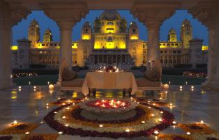 Asien Indien Jodhpur Umaid Bhawan Palace H4GHM_29150440_Baradari Dining_1920