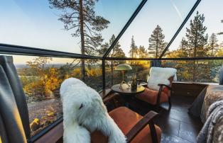 Europa Finnland Levi_Igloos Autumn-2018_Igloo_Interior_Sunset_01_1920