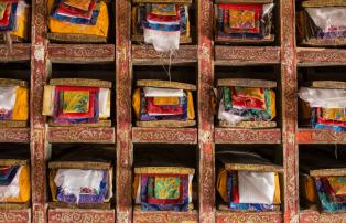 Indien Ladakh Matho Kloster Schriftrollen