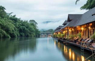 Thailand shutterstock Thailand_Kanchanaburi_River Kwai_floating houses_shutterst