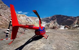 Divers Landung Vulkan White Island