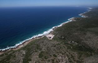 Afrika Südafrika Greater-Overberg Lekkerwater-Beach-Lodge 21De Hoop - Aerial lan