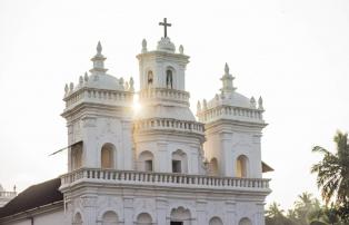 Asien Indien Goa The Postcard Moira Moira Village Church - more than 350 Year ol