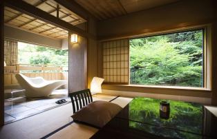 Asien Japan Yamashiro Araya-Totoan Ishikawa Pref - room with outdoor bath at Ara