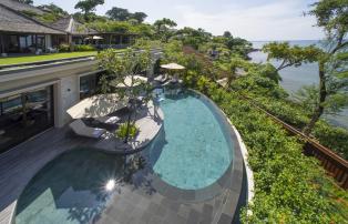 Asien Indonesien Bali Four Seasons Jimbaran 12. Imperial Villa Pool Aerial_1920