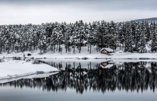 Finnland Hütte am See