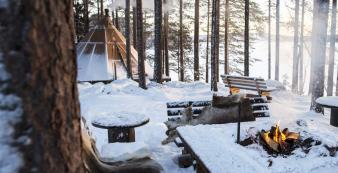 Europa Schweden Rane River Valley Aurora Safari Camp exterior at the camp_1920