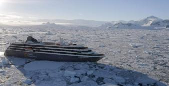 Quark Expeditions World Explorer World Explorer_Exterior_ Antarctica Drone_Credi