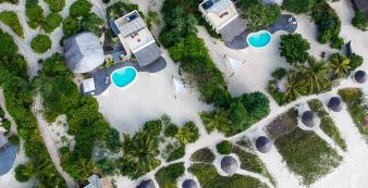 Afrika Tansania Sansibar Zanzibar White Sand Luxury Villas Villa - Aerial view o