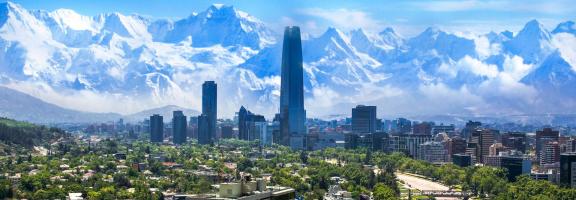 Santiago de Chile santiago winter skyline