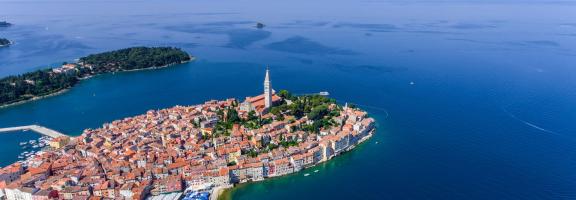 Kroatien Istria Rovinj from air