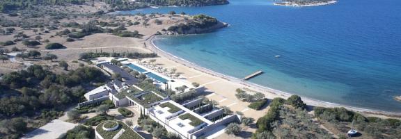 Amanzoe Amanzoe, Greece - Beach Club Aerial View_High Res_16231