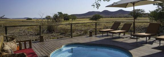 Afrika Namibia Etosha-Damara Desert-Rhino-Camp