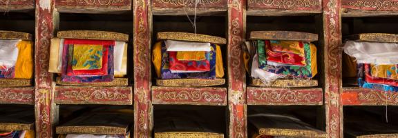 Indien Ladakh Matho Kloster Schriftrollen