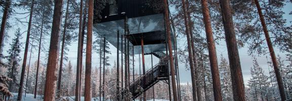 Europa Schweden Harads Treehouse