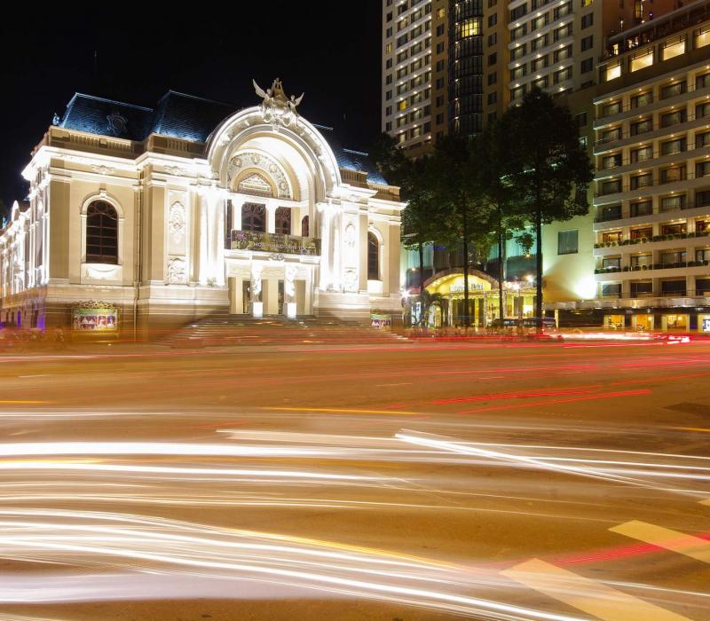 Asien Vietnam Asian Trails Ho Chi Minh City - Opera House at Night_1920