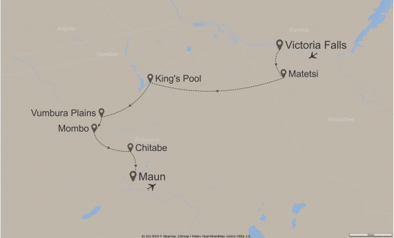 Afrika Botswana StepMap-Karte-Waters-of-Africa-10026