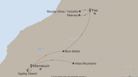 Afrika Marokko StepMap-Karte-Fes-und-Marrakech-Experience-10027