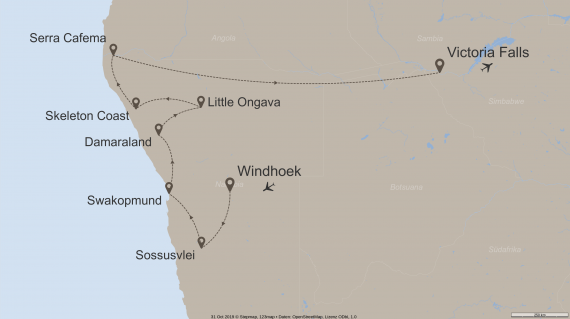 Afrika Namibia StepMap-Karte-Namibia-exklusiv-10028