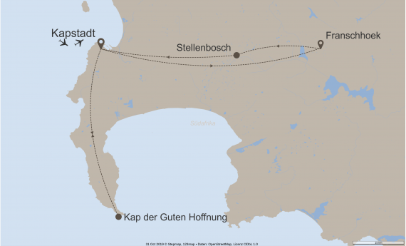 Afrika Südafrika StepMap-Karte-Cape-of-Good-Art-10025