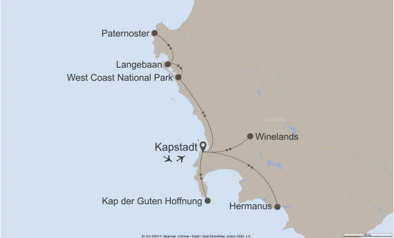 Afrika Südafrika StepMap-Karte-Cape-Town-Deluxe-10086