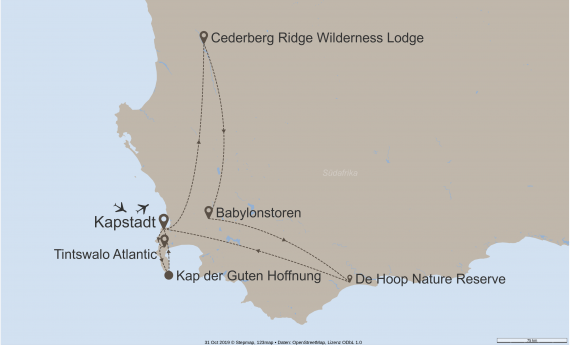 Afrika Südafrika StepMap-Karte-Road-Trip-Suedafrika-10031