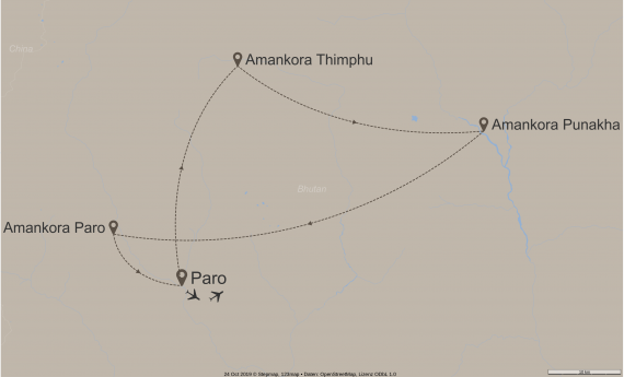 Asien Bhutan StepMap-Karte-Mountains-Monks-and-Miracles-10021
