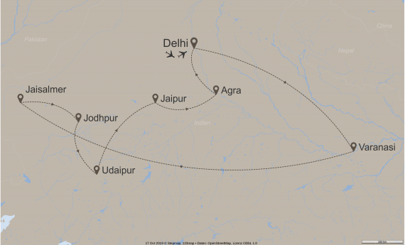 Asien Indien StepMap-Karte-India-in-a-nutshell-10056