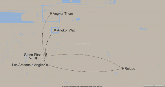 Asien Kambodscha StepMap-Karte-Angkor-Wat-beyond-10071