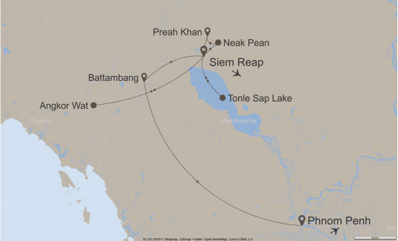 Asien Kambodscha StepMap-Karte-Discover-Cambodia-10070