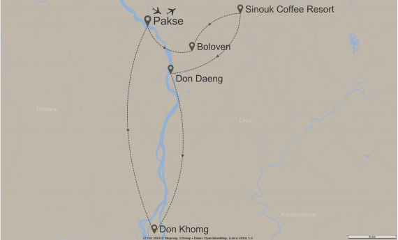 Asien Laos StepMap-Karte-Laos-Waterways-10075
