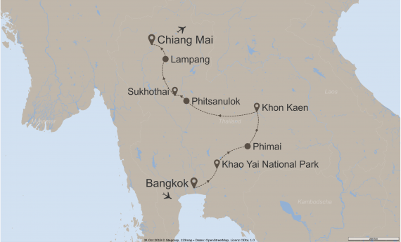 Asien Thailand StepMap-Karte-Colours-of-Thailand-10082