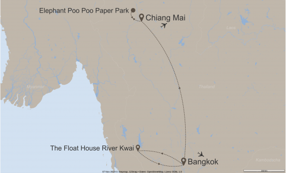 Asien Thailand StepMap-Karte-Siam-Familiy-Style-10078