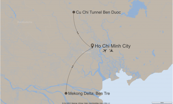 Asien Vietnam StepMap-Karte-Die-Kontraste-von-Suedvietnam-10085