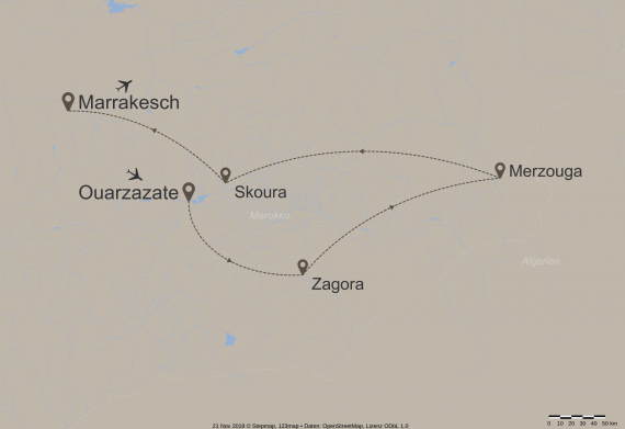 Afrika Marokko StepMap-Karte-The-Caravan-Roads-10017